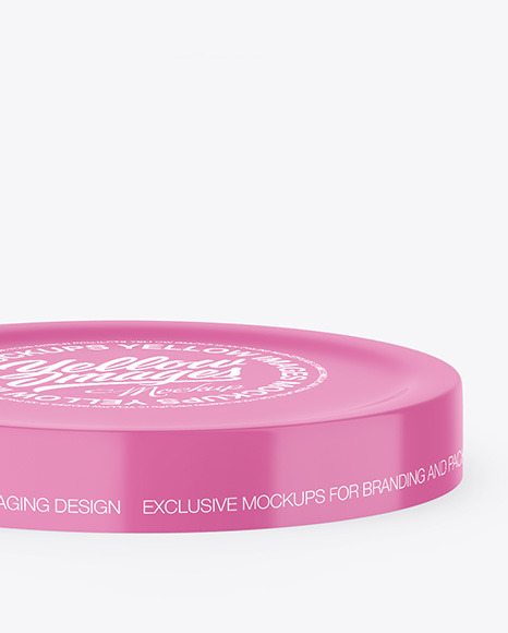 Opened Glossy Plastic Ice Cream Cup Mockup