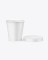 Opened Matte Plastic Ice Cream Cup Mockup