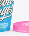 Opened Matte Plastic Ice Cream Cup Mockup