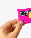 Business Card in a Hands Mockup