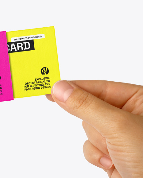 Business Card in a Hands Mockup