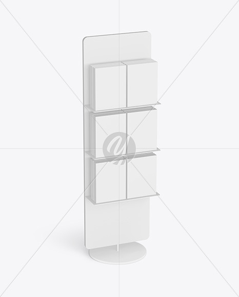 Display Stand With Boxes Mockup