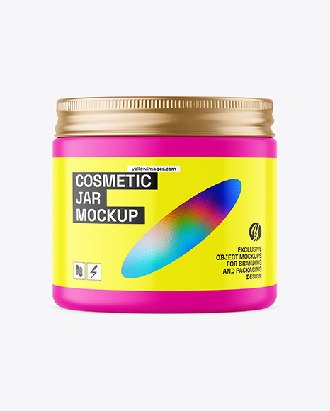 Matte Cosmetic Jar Mockup