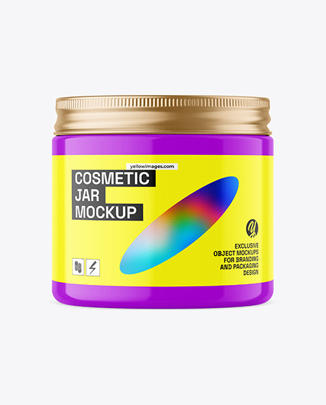 Glossy Cosmetic Jar Mockup - Scrubs mockup psd