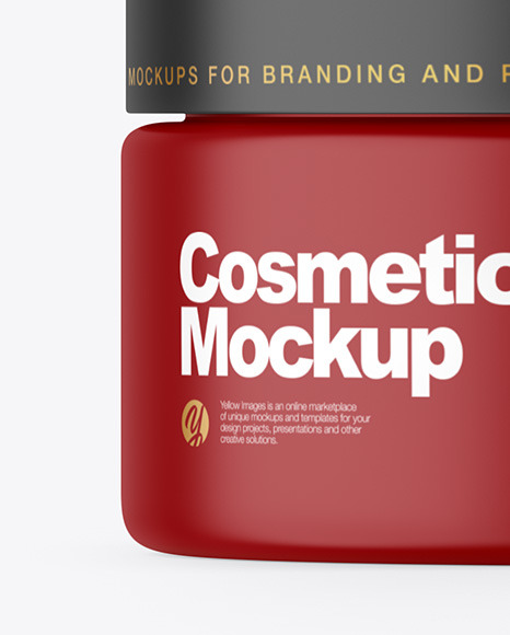 Matte Cosmetic Jar Mockup