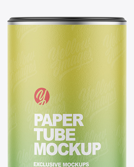 Paper Tube with Plastic Cap Mockup