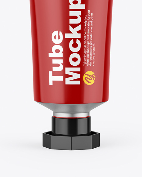 Glossy Cosmetic Tube Mockup Glossy Cosmetic Tube Mockup