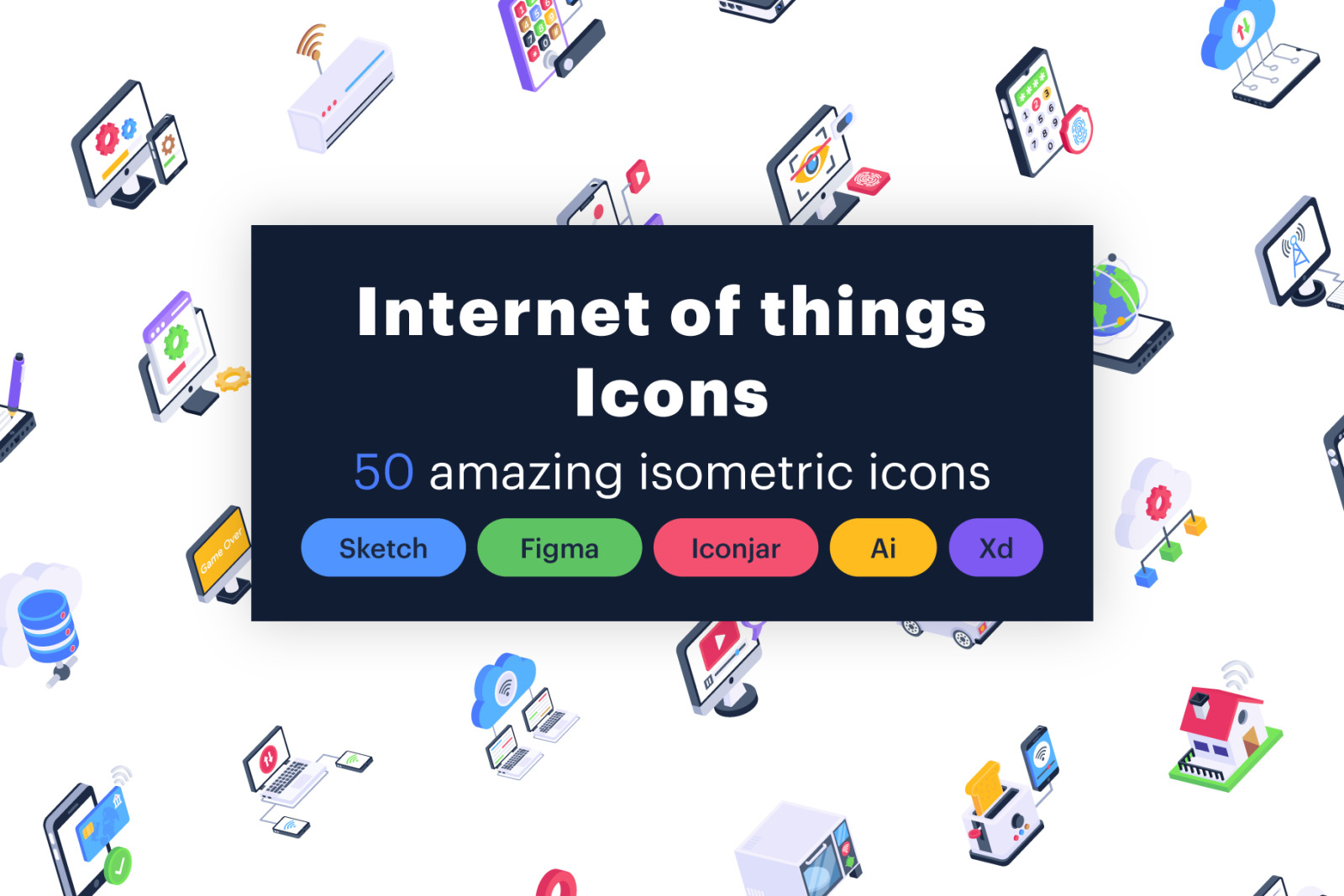 Internet of things isometric icons Internet of things isometric icons