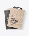 Two Kraft Paper Boxes w Hang Tab Mockup