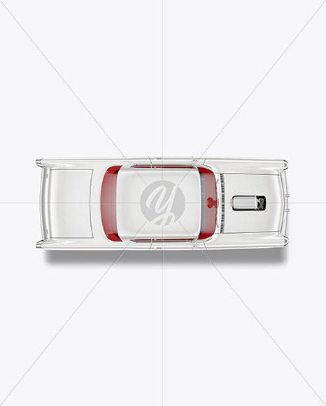 Retro Сoupe Car Mockup - Top View