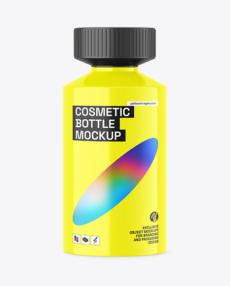 Glossy Plastic Bottle Mockup - Hair bottle mockup