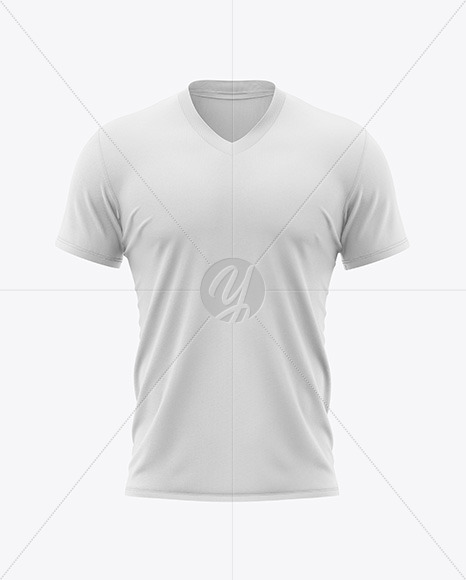 V-Neck Men's T-Shirt Mockup - Front View