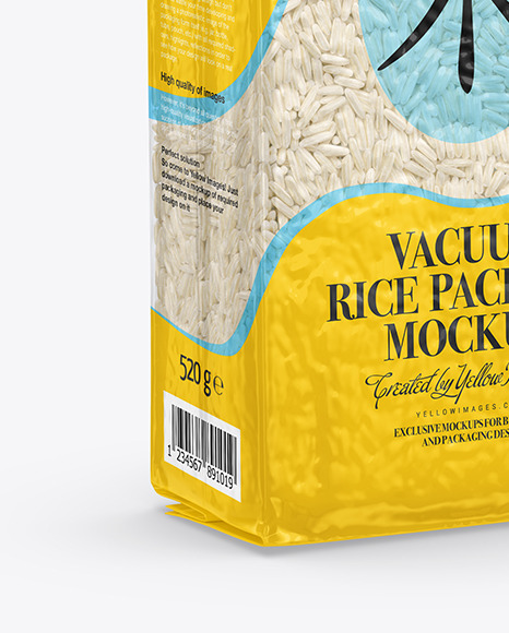 Vacuum Bag with Rice Mockup
