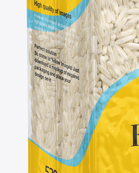 Vacuum Bag with Rice Mockup