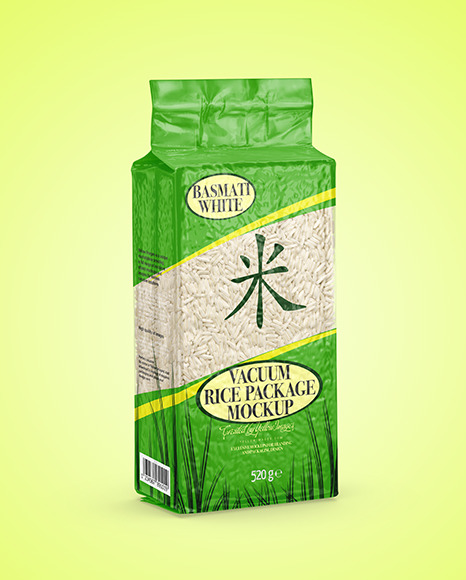 Vacuum Bag with Rice Mockup