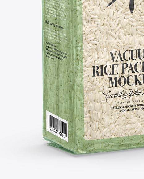 Vacuum Bag with Rice Mockup