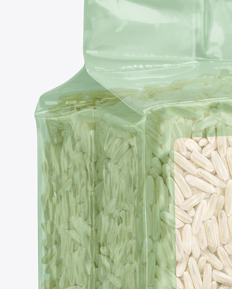 Vacuum Bag with Rice Mockup