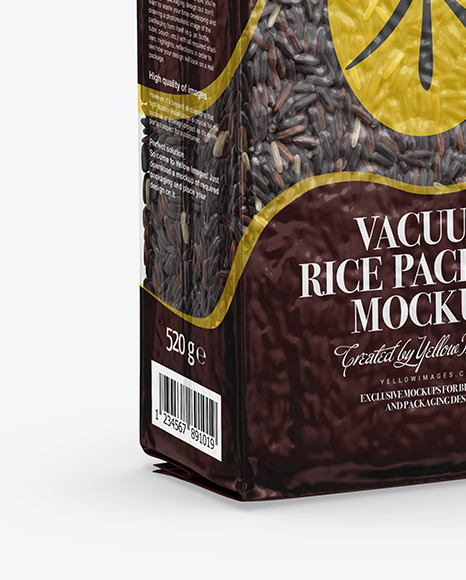 Vacuum Bag with Rice Mockup