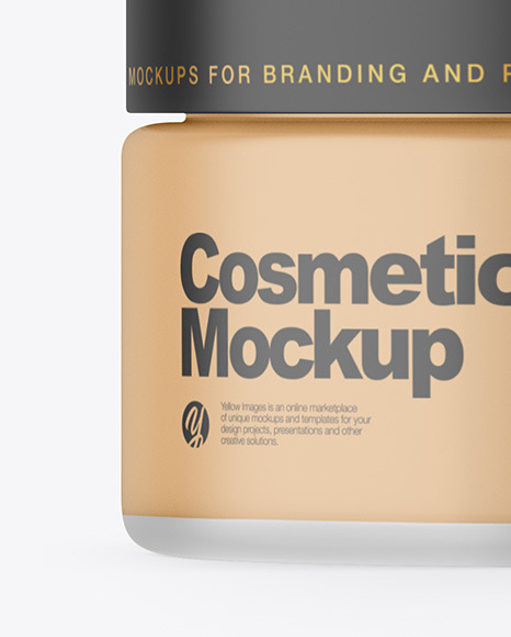 Frosted Clear Cosmetic Jar Mockup