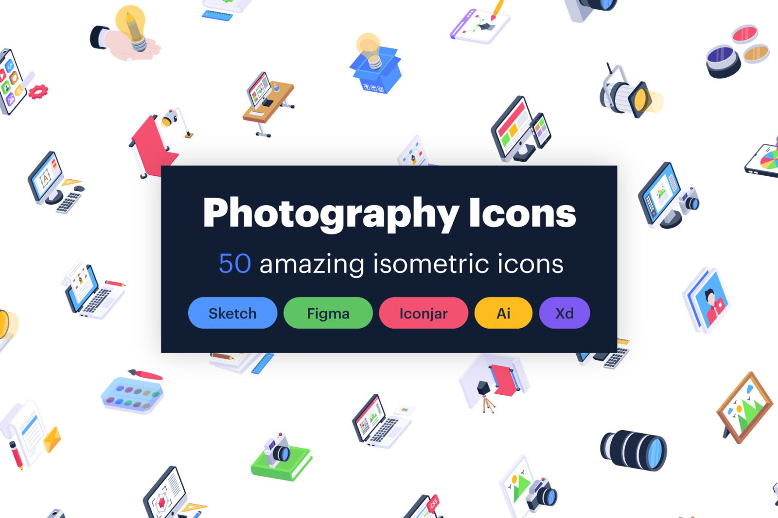 50 Isometric Photography Icons 50 Isometric Photography Icons