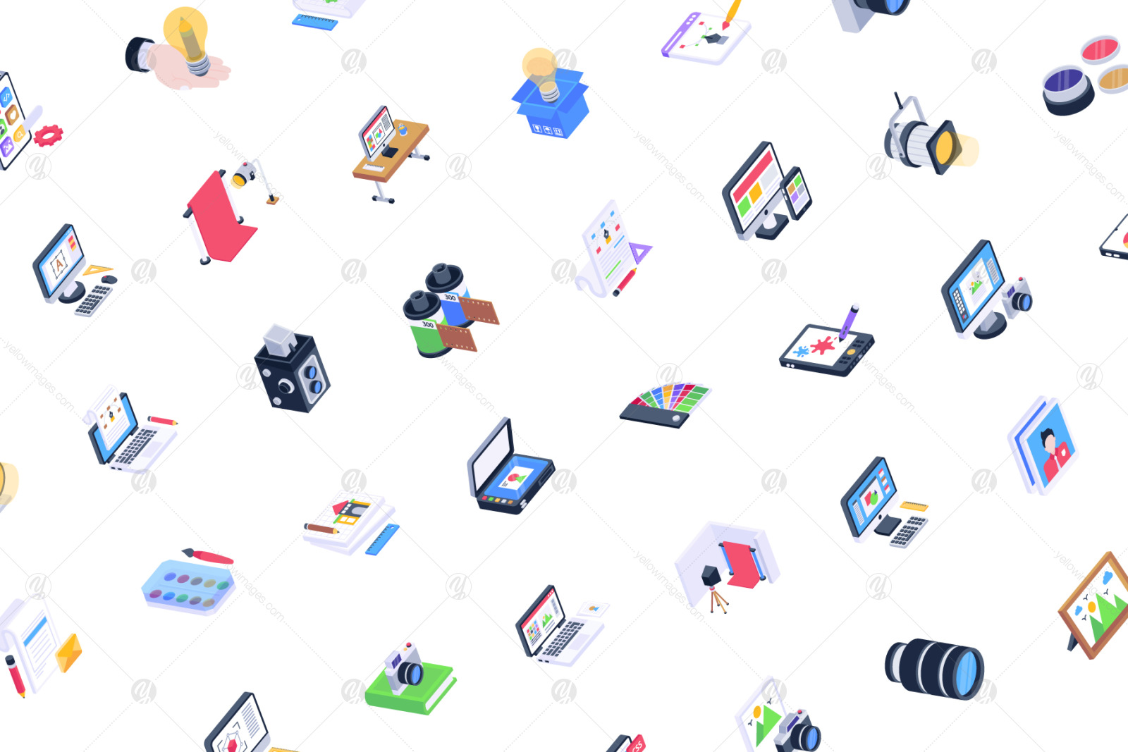 50 Isometric Photography Icons 50 Isometric Photography Icons