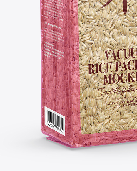 Vacuum Bag with Rice Mockup