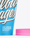 Opened Matte Plastic Ice Cream Cup Mockup