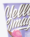 Opened Glossy Plastic Ice Cream Cup Mockup