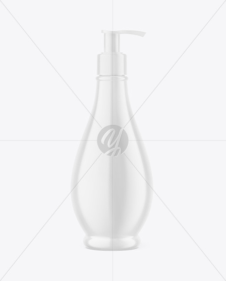 Glossy Plastic Bottle W/ Dispenser Mockup