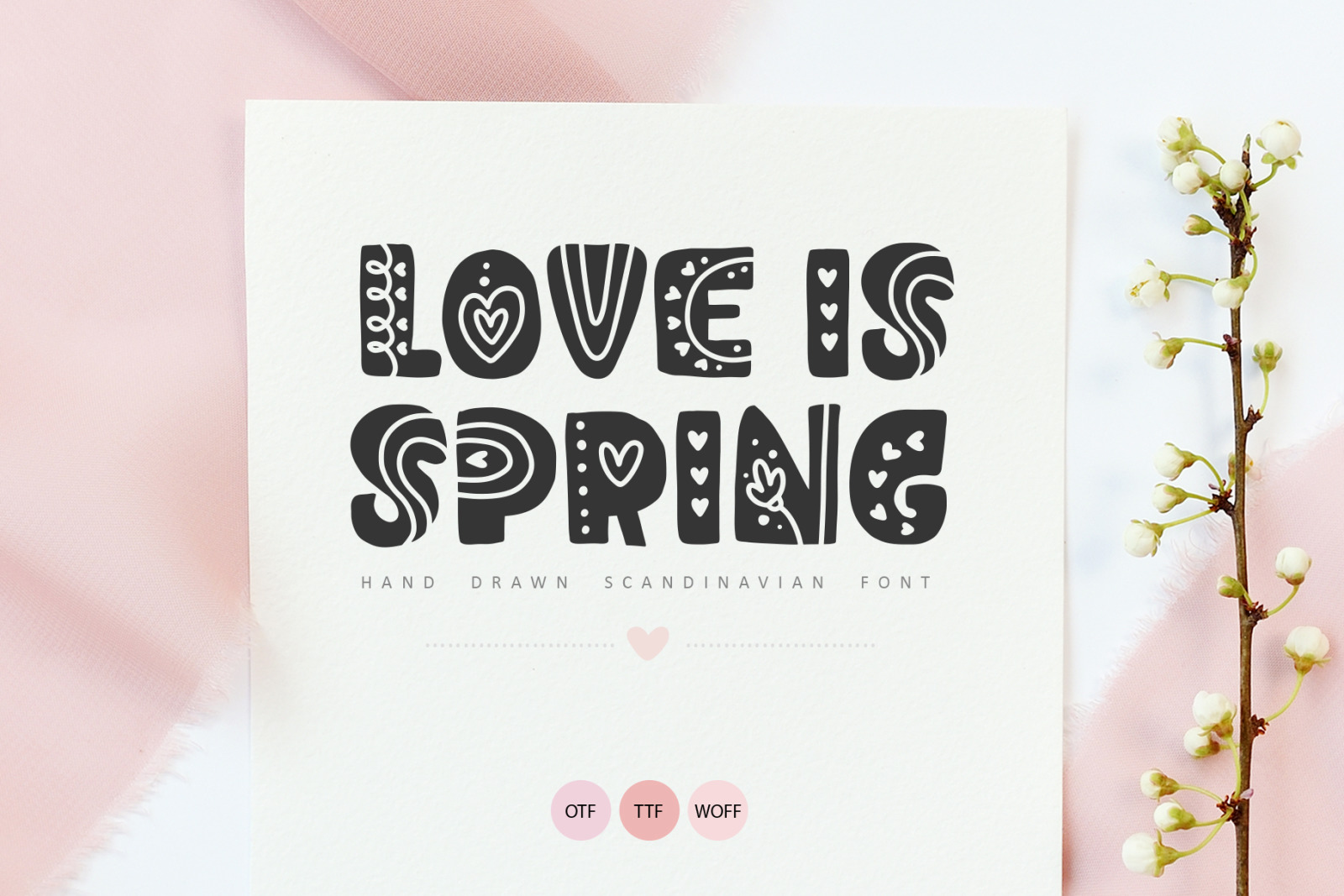 Love Is Spring Hand Drawn Font