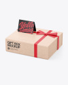 Kraft Gift Box Mockup