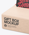 Kraft Gift Box Mockup