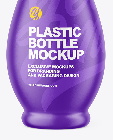 Matte Plastic Bottle W/ Dispenser Mockup