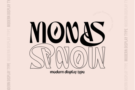 Monas - Modern Display Font - Wedding fun