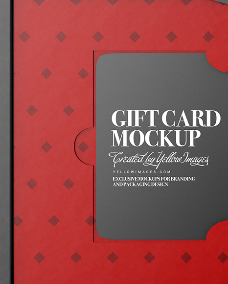 Gift Card in a Box Mockup