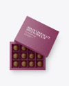 Kraft Paper Box of Chocolate Sweets Mockup