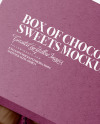 Kraft Paper Box of Chocolate Sweets Mockup