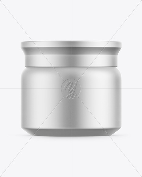 Matte Metallic Cosmetics Jar Mockup