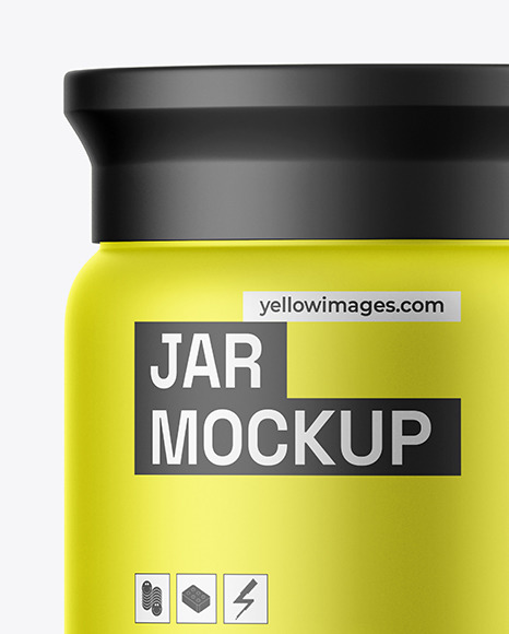 Matte Metallic Cosmetics Jar Mockup