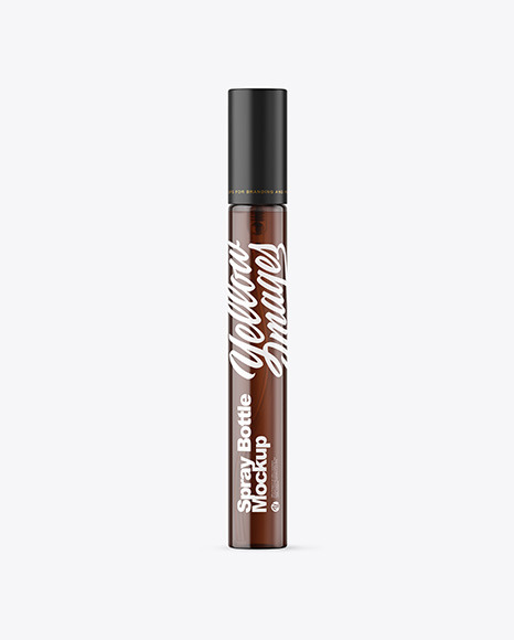Amber Spray Bottle Mockup