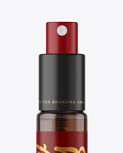 Amber Spray Bottle Mockup