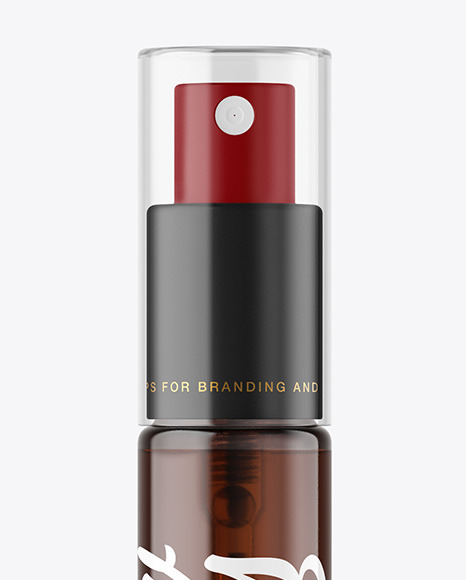 Amber Spray Bottle Mockup