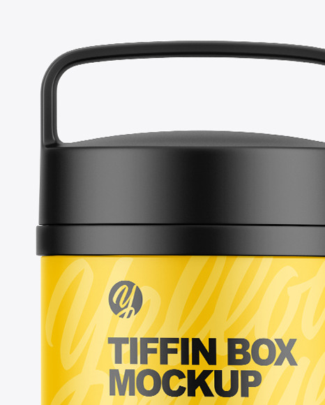 Matte Tiffin Box Mockup