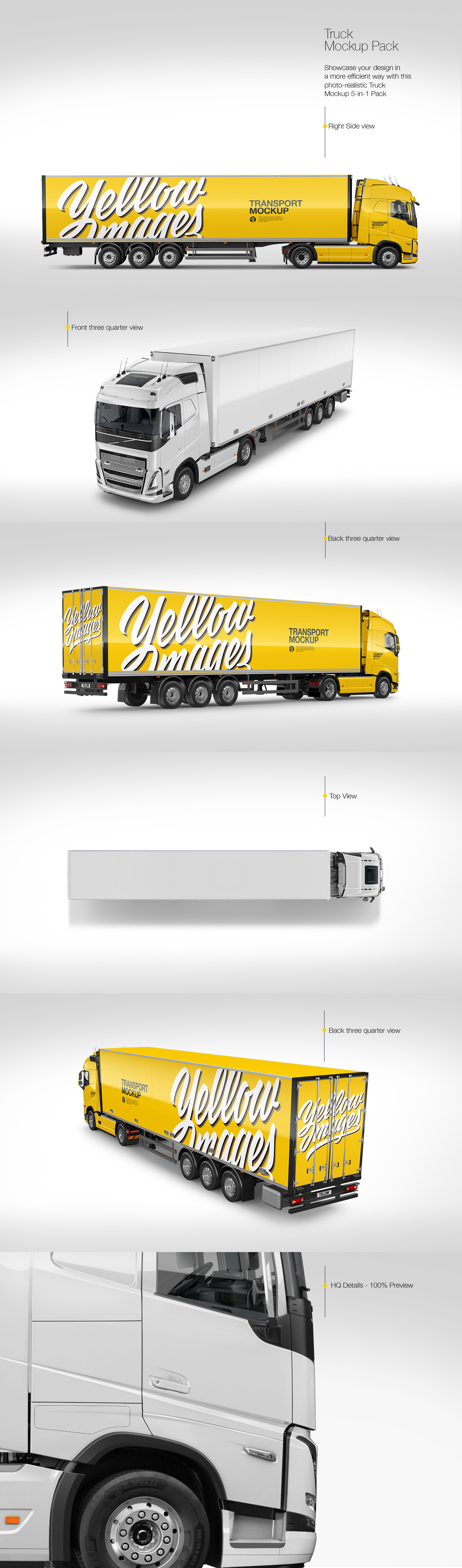 Truck Mockup Pack Truck Mockup Pack