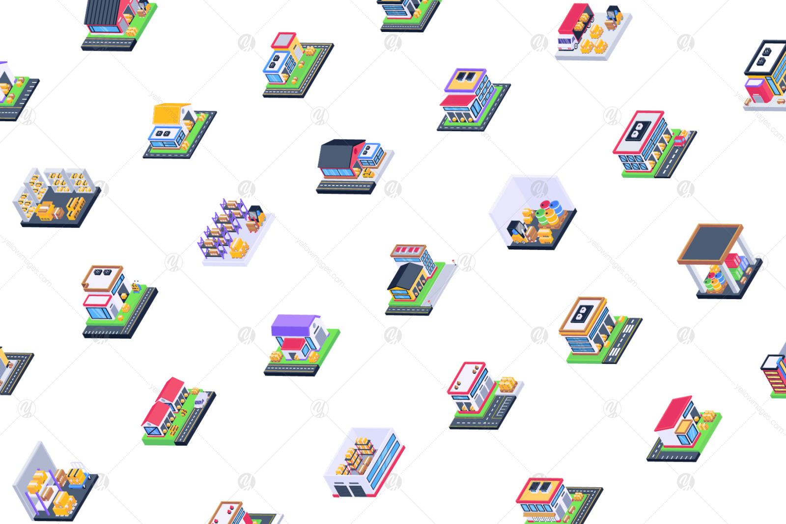 40 Isometric Warehouse Icons