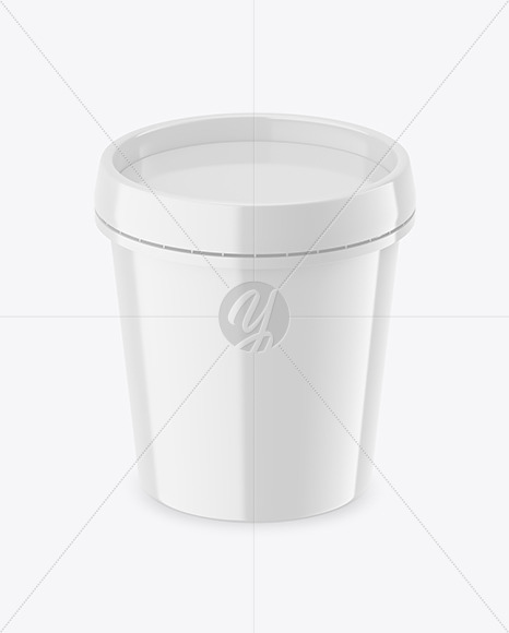 Glossy Plastic Cup Mockup