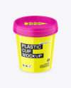 Glossy Plastic Cup Mockup