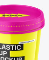 Glossy Plastic Cup Mockup