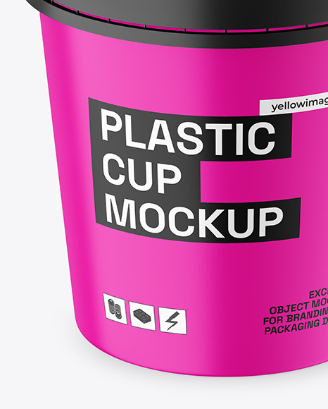 Matte Plastic Cup Mockup