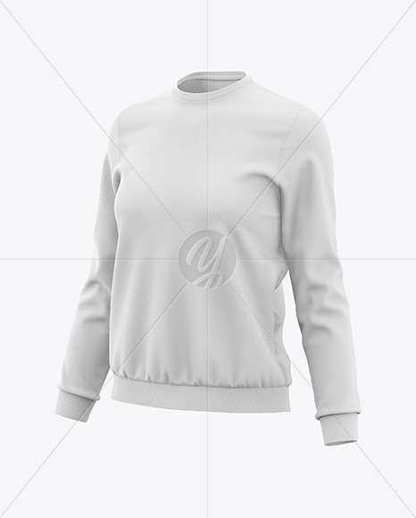 Women's Sweatshirt Mockup - Half Side View